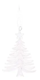 Новогоднее подвесное украшение Елочка перламутровая (пластик) (ПВХ бокс) (10х14) (12-09229-2-N18)