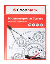 Бумага миллиметровая А3 20л в папке, GoodMark