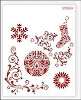 Трафарет пластиковый многоразовый Шар Носочек Ажур (20х25) (НГ016)