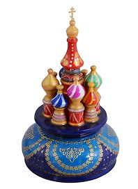 ГС Храм музыкальный сине-голубой (дерево) (19х15) (3883578)