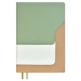 Ежедневник недат. А5 160л "Лайка" оливковый, кожзам, тв.переплет, обл.поролон, тиснение фольгой,  офсет, ляссе