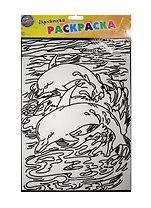 Раскраска бархатная контурная Дельфины (496827) (набор д/творч.) (Школа талантов) (3+) (упаковка)