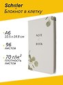 Блокнот для записей А6+ в клетку, 96 листов "Flowers" твердая обложка, белый, с ляссе