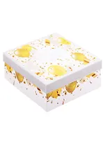 Коробка подарочная Золотые шары 15*15*6,5см, картон