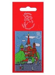 Магнитная открытка Москва Собор Василия Блаженного (МОМск-13)