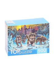 Пазл Волки и снежный замок TOPpuzzle 500 элементов ХТП500-4219