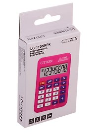 Калькулятор 8-разрядный карманный, розовый, LC-110NPK, Citizen