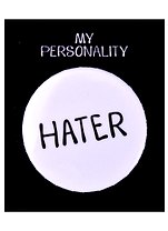 Значок круглый Hater (белый) (металл) (38см) (ЗН2021-002)