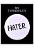 Значок круглый Hater (белый) (металл) (38см) (ЗН2021-002) - 0