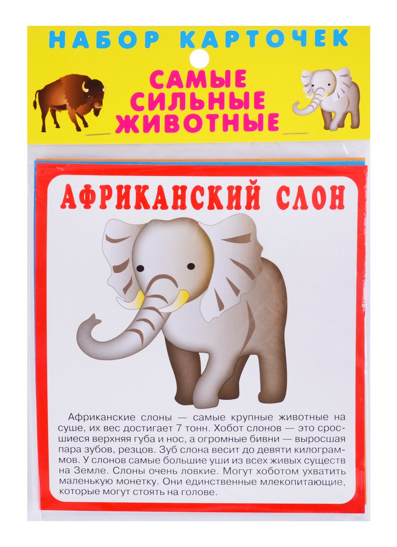 

Набор карточек "Самые сильные животные"