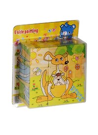 Кубики деревянные в блистере, зоопарк (15-02300-4)