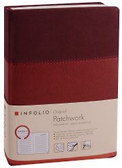 Ежедневник недатированный А5 160 листов "Patchwork" бордовый