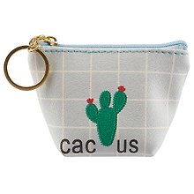 Кошелек на молнии Кактус (кожзам) 11*9см (ПВХ бокс)