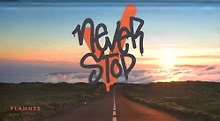 Планинг недатированный «Never stop», 64 листа, твердый переплет, карманный - Listoff