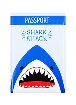 Обложка для паспорта Shark attack (акула) (ПВХ бокс) (ОП2020-241)