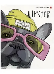 Тетрадь в клетку Альт, "Псы на стиле", 48 листов, в ассортименте