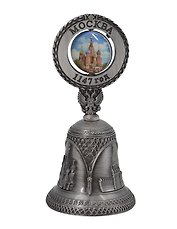 Колокольчик Москва (металл) (цв. античное олово, вст-цв) (039ATN-20-19)