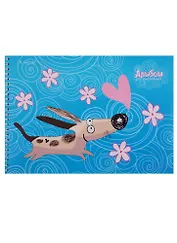 Альбом для рисования Unnika, "Собака-улыбака", А4, 20 листов, на гребне