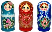 Сувенир, Матрешка. Цветы 5м, h-14см, дерево М05-0014-1АУ