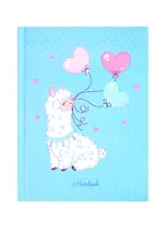 Записная книжка А6 64л кл. "Праздник ламы" 7БЦ, мат.ламинация, выб.лак., блестки «Золото»