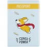 Обложка для паспорта Corgi power (ПВХ бокс) (ОП2019-221)