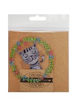 Закладка пластик фигурная Кот (751014-2)