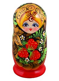 Матрешка 5 в 1 средняя (Ягодки, Эскиз 14, Клубничка) (М05140214)