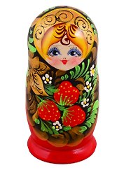 Матрешка 5 в 1 средняя (Ягодки, Эскиз 14, Клубничка) (М05140214)