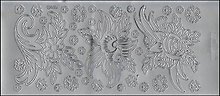 Контурные наклейки Цветочные орнаменты (1.4251) (лист) (серебро) (10х23см)
