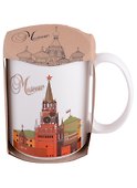 Кружка Москва ХВБ-Спасская башня 500мл фарфор цв.рисунок (060-50-19-21-CL) - 0