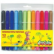 Фломастеры Каляка-Маляка, толстые 12 цветов