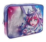 Папка для тетрадей Феникс+, "Девушка с барсом", А4+, на молнии