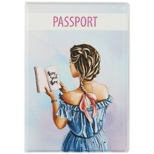 Обложка на паспорт «Девушка с книгой»