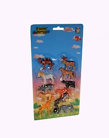 Набор 1toy В мире животных Дикие животные (Т53834) (12 шт) (30х15,5х2,5см) (блистер)