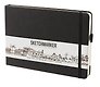 Скетчбук 21*14, 80 листов "Sketchmarker" черный, нелинованный, 140г/м2, слоновая кость