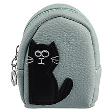 Сумочка-рюкзачок на молнии Коты с аппликацией (10 см) (ПВХ бокс) (12-12026-GF-8126)