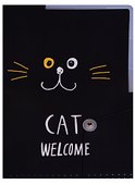 Папка -уголок «Cat welcome» А4, с 3 отделениями, на резинке, в ассортименте - 0