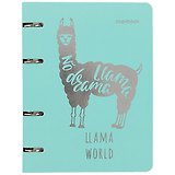 Тетрадь на кольцах в клетку Unnika, "ColourMania. Llama world", 100 листов