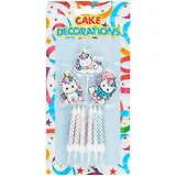 Набор свечей для торта Единороги (12шт) (6см)