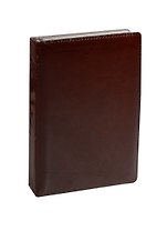 Ежедневник полудат. А5 192л "Classic" Темно-коричневый, иск.кожа, поролон, тон.бумага, справ.мат-лы, ляссе, Listoff