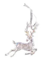 Новогоднее подвесное украшение Олень перламутровый (пластик) (ПВХ бокс) (11х12) (12-09229-2-N20)