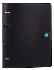 Тетрадь 80 листов, клетка, "Favorite Black. No 3" на кольцах, сменный блок, на кнопке