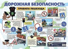 Тематический плакат "Дорожная безопасность. Правила пешехода" (Формат А2)
