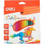 Карандаши цветные «Color Run», Deli, 24 цвета