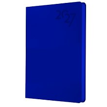 Ежедневник дат. 2027г. А6 176л "Soft Touch" космический синий, иск.кожа, интегр.переплет, тонир.блок, скругл.углы, ляссе, инд.уп
