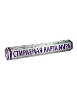 Скретч-карта мира Color Edition фиолетовая, А2, 59х42см,  в шестигранном, картонном тубусе с ручко