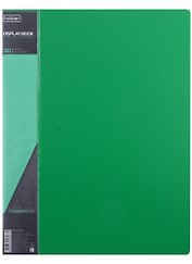 Папка 30ф А4 "STANDARD" пластик 0,6мм, зеленая 