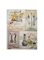 Рисовая бумага для декупажа «Кухня», А3, 25 г/м, Craft Premier
