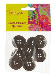 Пуговицы декоративные деревянные, 8х10 см, Tukzar, в ассортименте