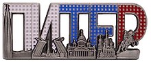 Магнит буквы эмаль СПб, цв.ант.олово